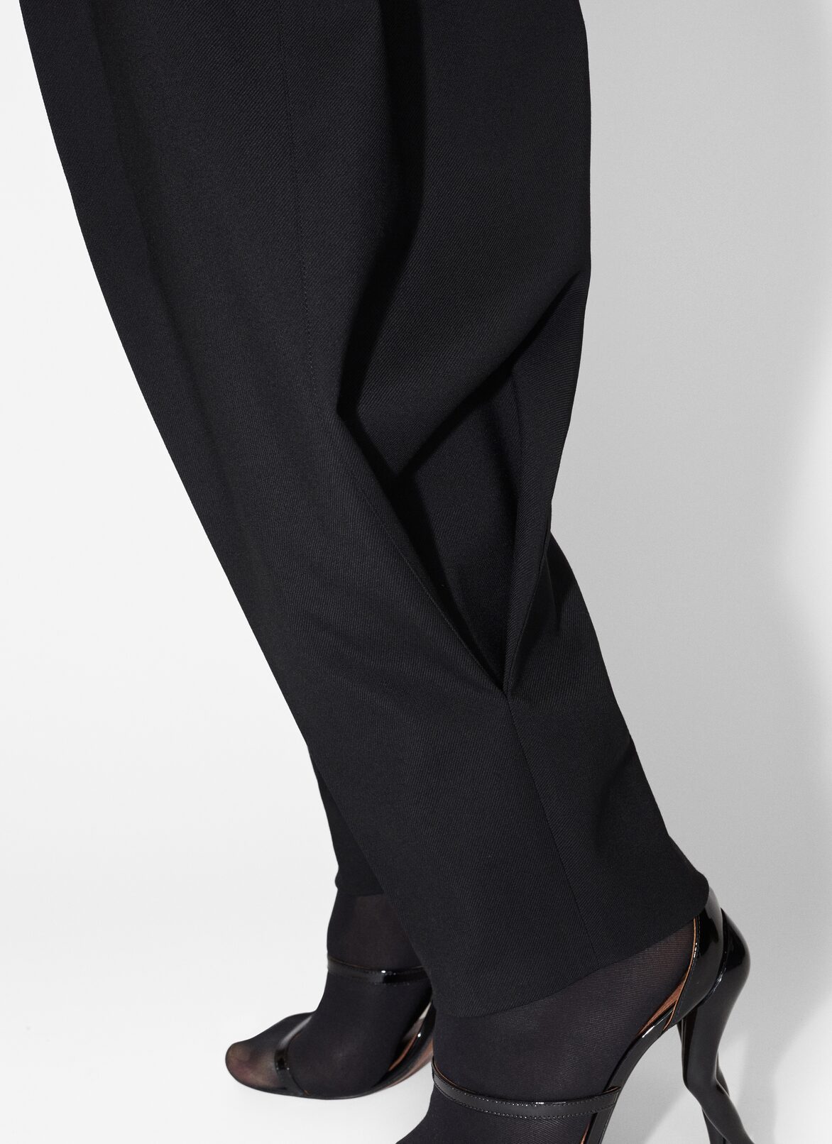 Loose wool trousers ALAÏA BLACK LOOSE WOOL TROUSERS
